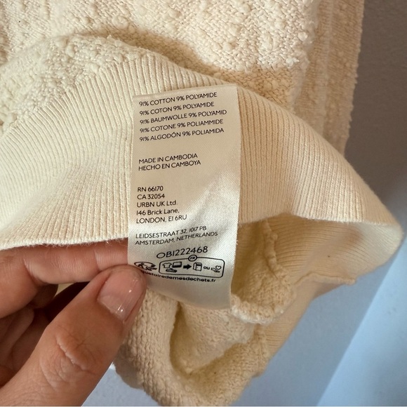 Free People "Found My Friend" Boucle Knit Sweater Pullover Women's Large - Picture 7 of 9